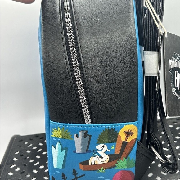 NWT - Loungefly Disney The Haunted Mansion Attraction Cartoon Artwork Backpack - Picture 3 of 9